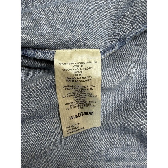 Anthropologie Pilcro Midi Shirt Dress Ruffled Cotton Retro Preppy Size XS NWT - Picture 11 of 15